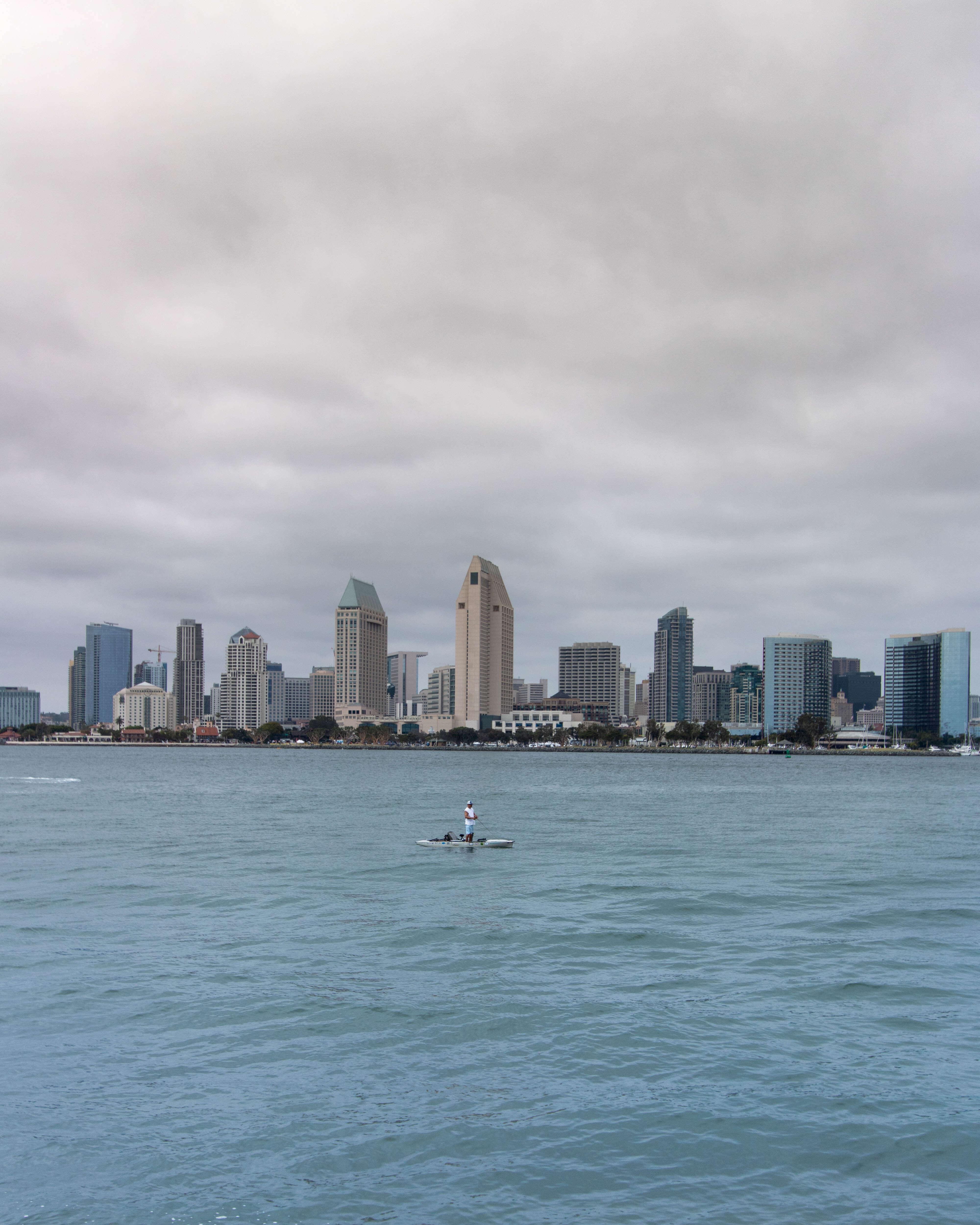 view of the san Diego skyline from Coronado island 