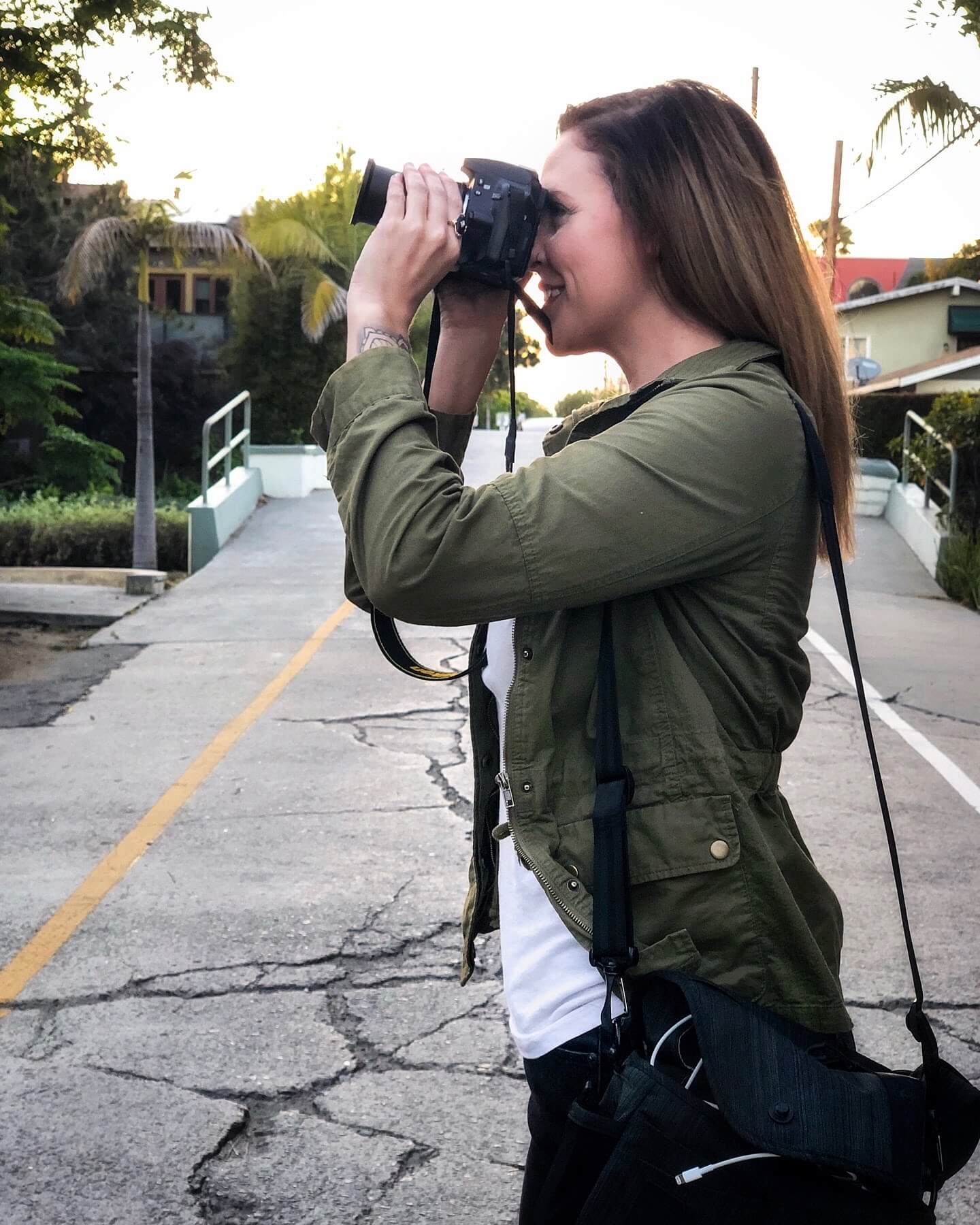 me taking photos in the middle of the road 