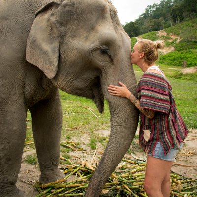 Visiting Elephant Jungle Sancturary in Chiang Mai, Thailand